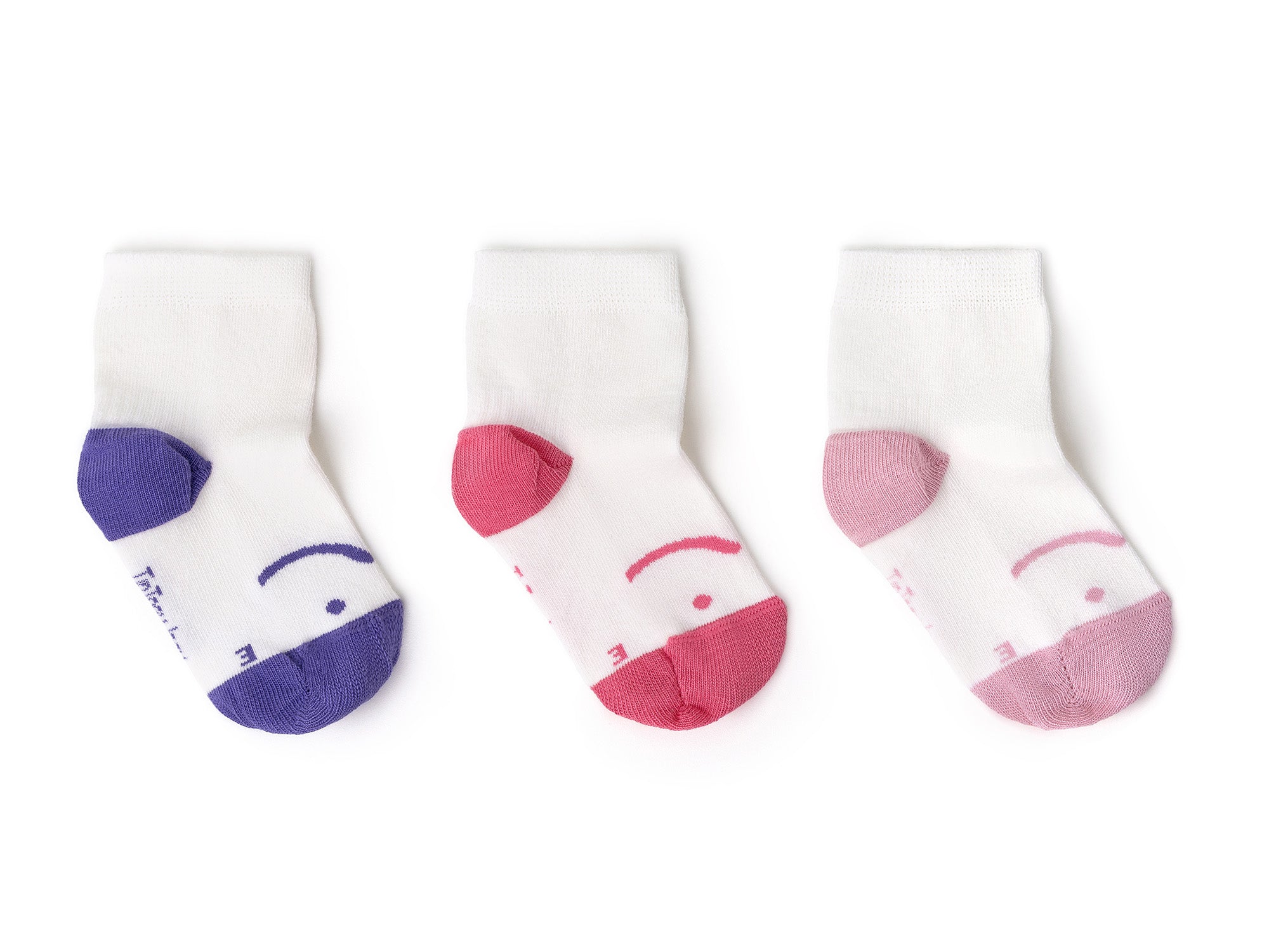 Kit de calcetines descalzos Tip Toey Joey - Blanco/Rosa/Violeta