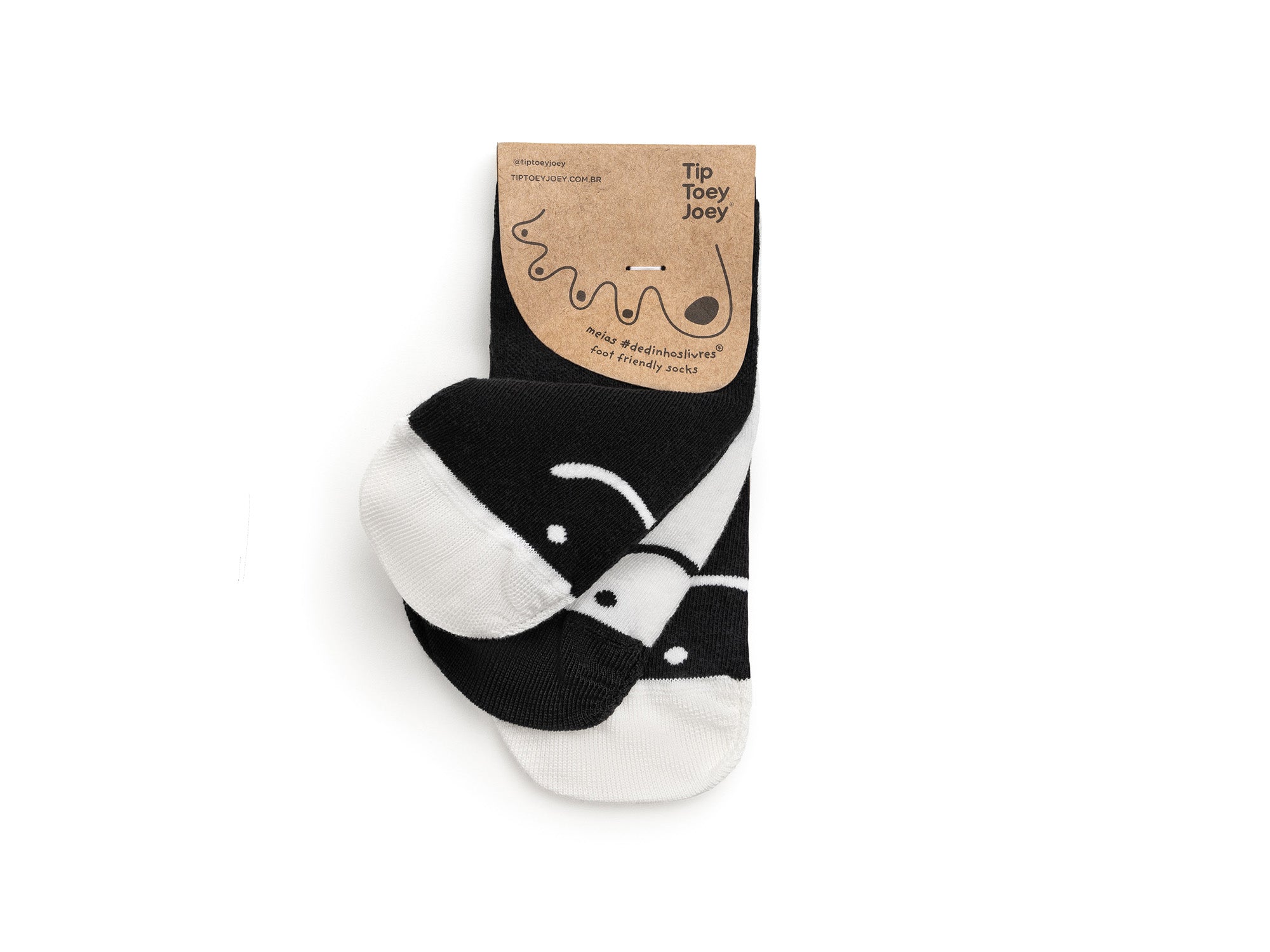 Kit de calcetines descalzos Tip Toey Joey - Blanco y negro