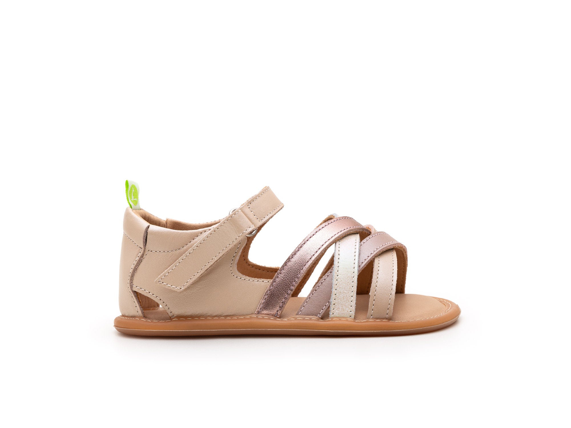 Sandalia infantil TIP TOEY JOEY cómoda para los pies - Criss Cross Pearl Pink