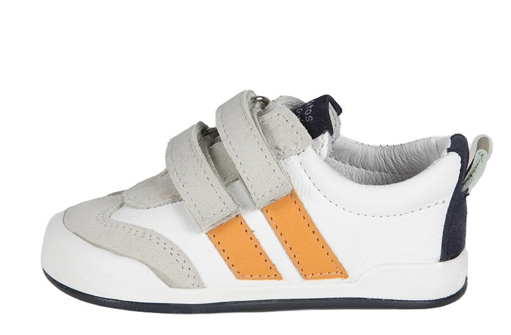 Zapatillas deportivas que respetan los pies de los niños - Blanditos Milán Naranja