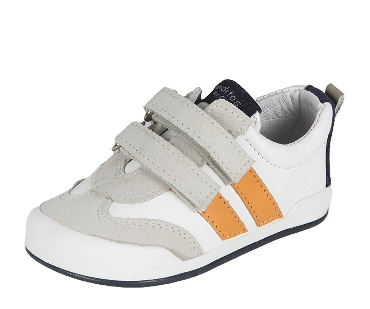 Zapatillas deportivas que respetan los pies de los niños - Blanditos Milán Naranja