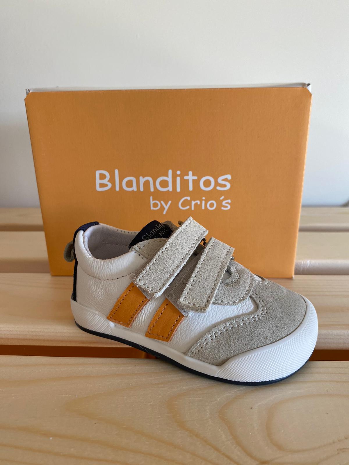 Zapatillas deportivas que respetan los pies de los niños - Blanditos Milán Naranja
