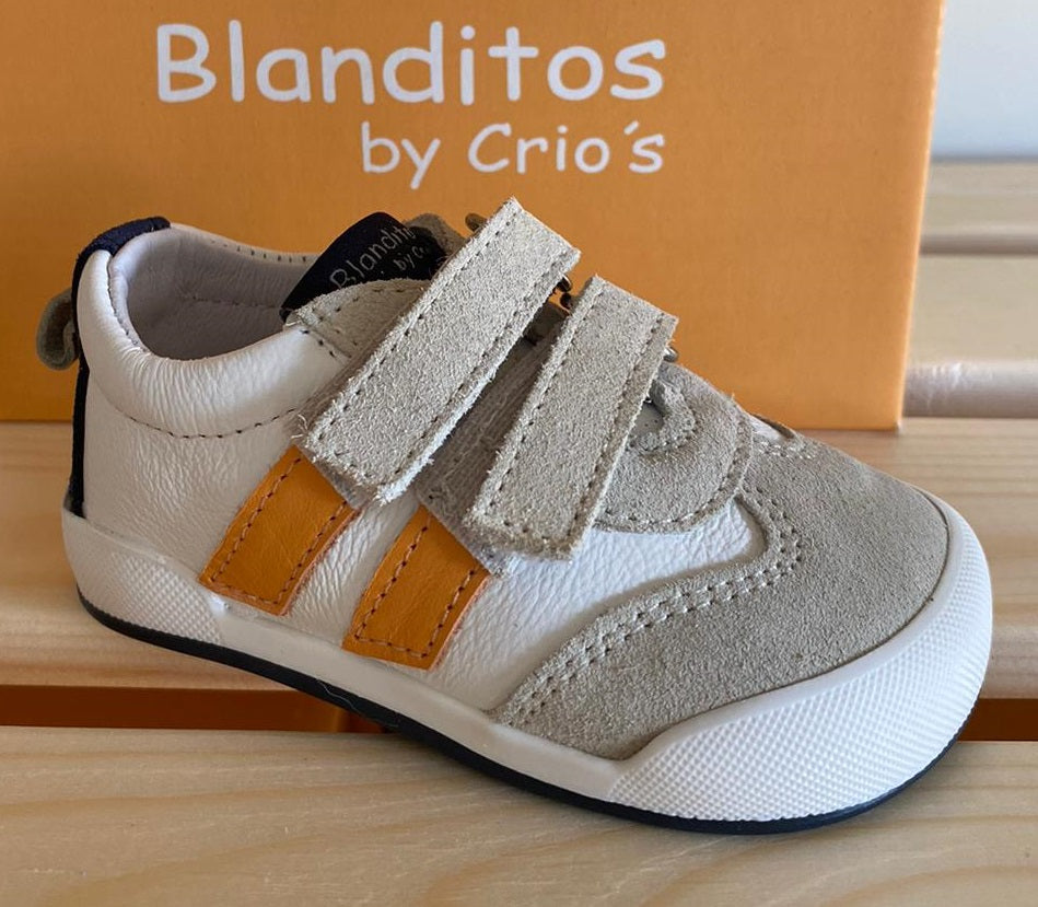 Zapatillas deportivas que respetan los pies de los niños - Blanditos Milán Naranja
