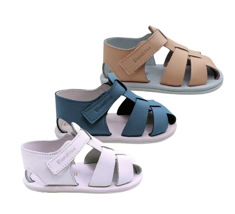 Sandalias que respetan los pies de los niños - Blanditos Cielo Rosa Baby