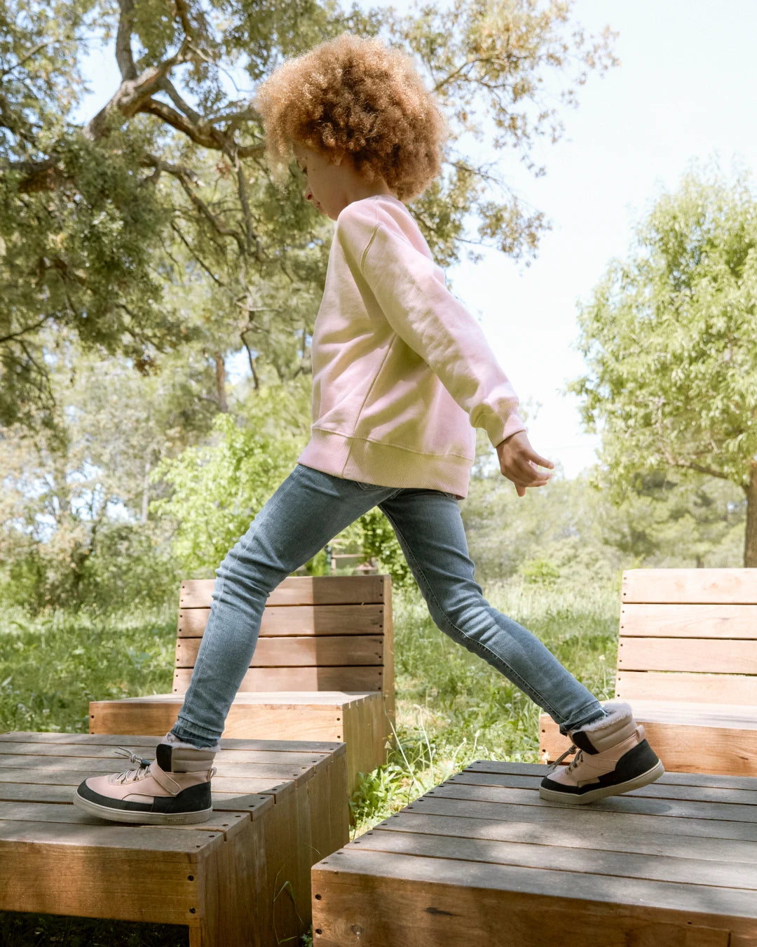 Zapatillas descalzas para niños - Muris Petra Mini Denim Blue