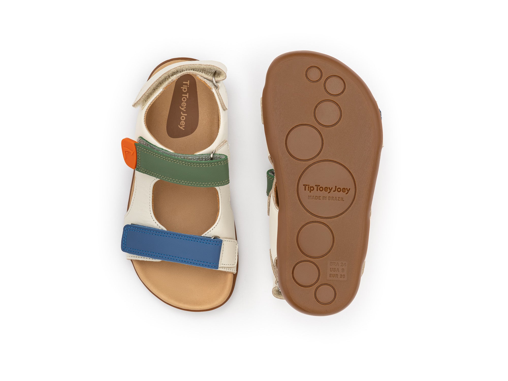 TIP TOEY JOEY - EXPLORER Sandalias Tapioca Blue Tang para niños, aptas para los pies
