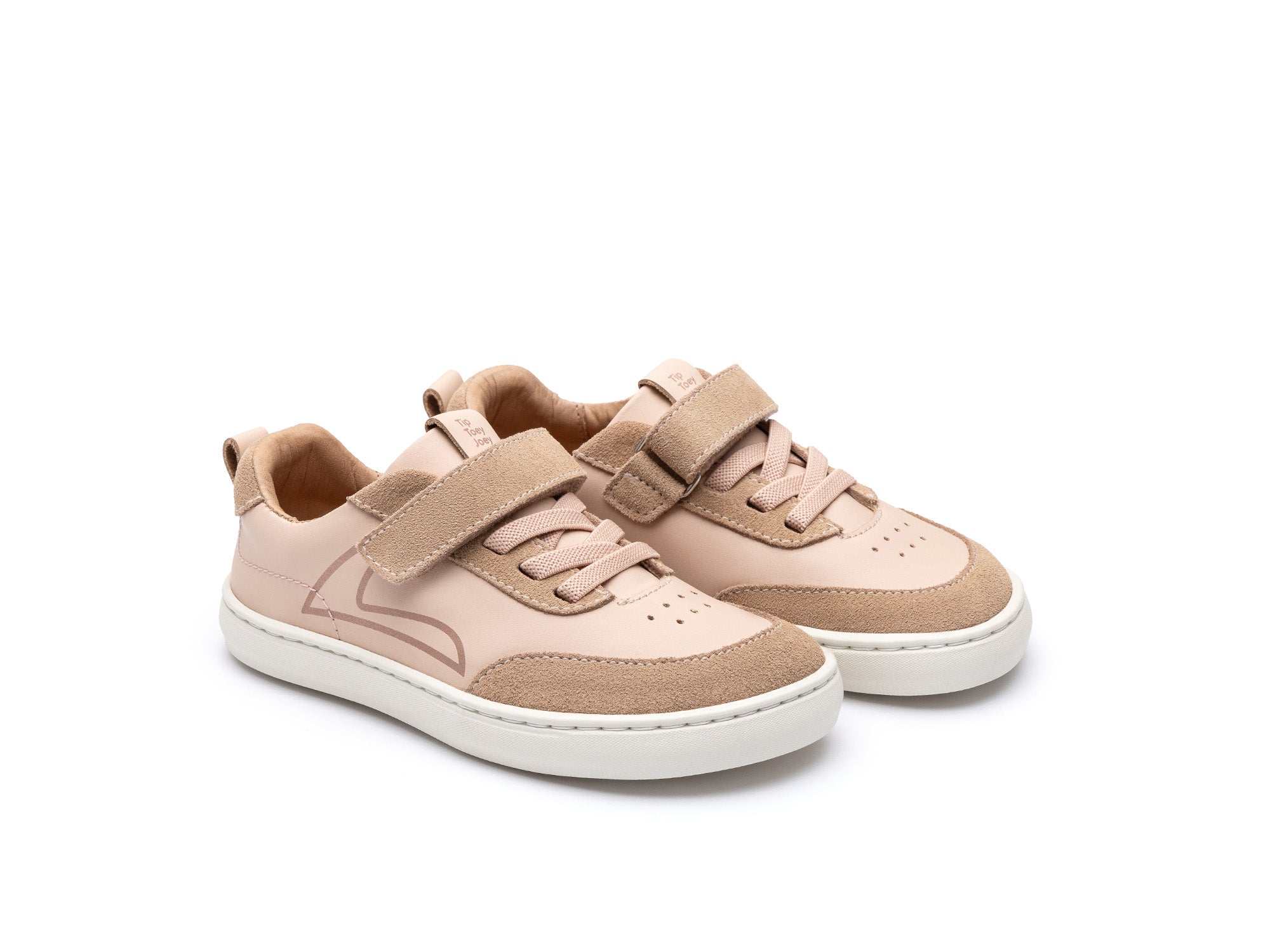 Zapatillas Tip Toey Joey para niños - Outline Papaya Cream & Rose Smoke Suede