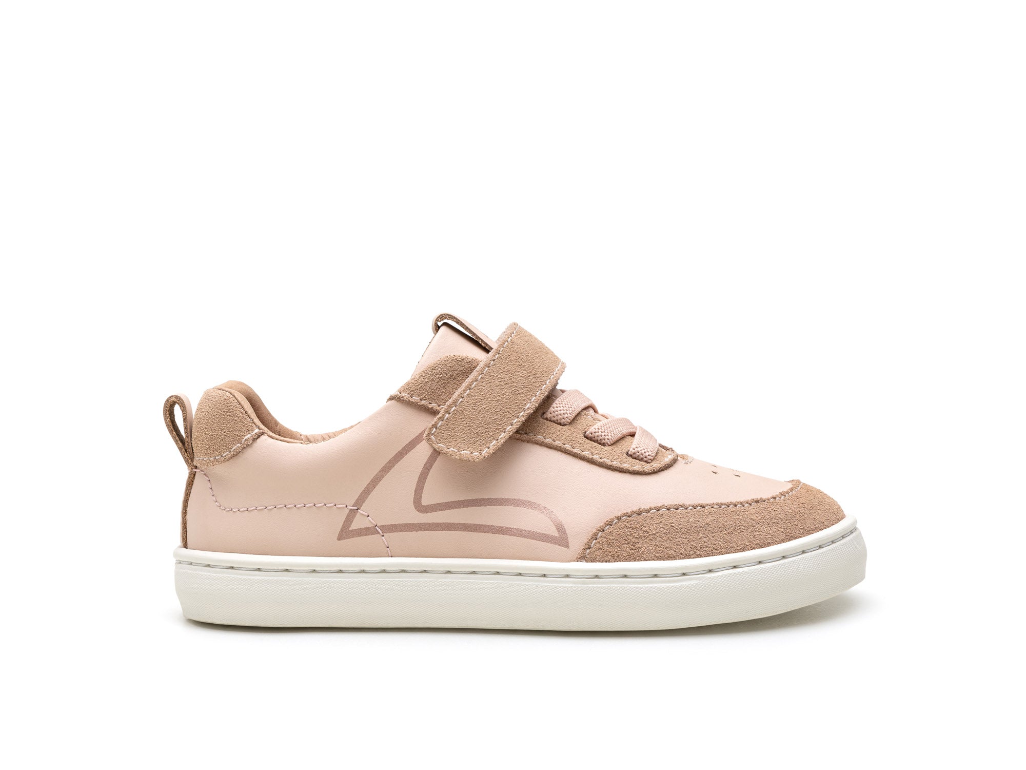 Zapatillas Tip Toey Joey para niños - Outline Papaya Cream & Rose Smoke Suede