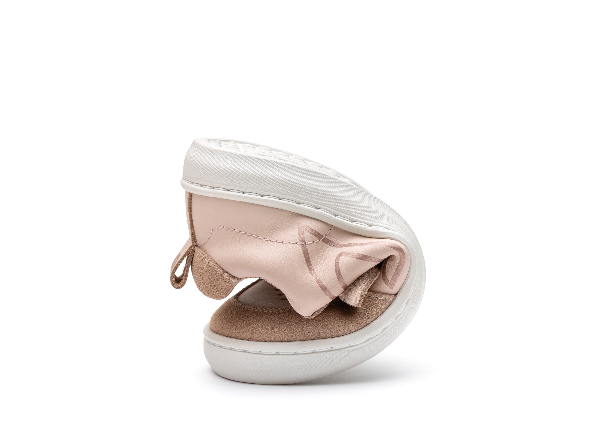 Zapatillas Tip Toey Joey para niños - Outline Papaya Cream & Rose Smoke Suede