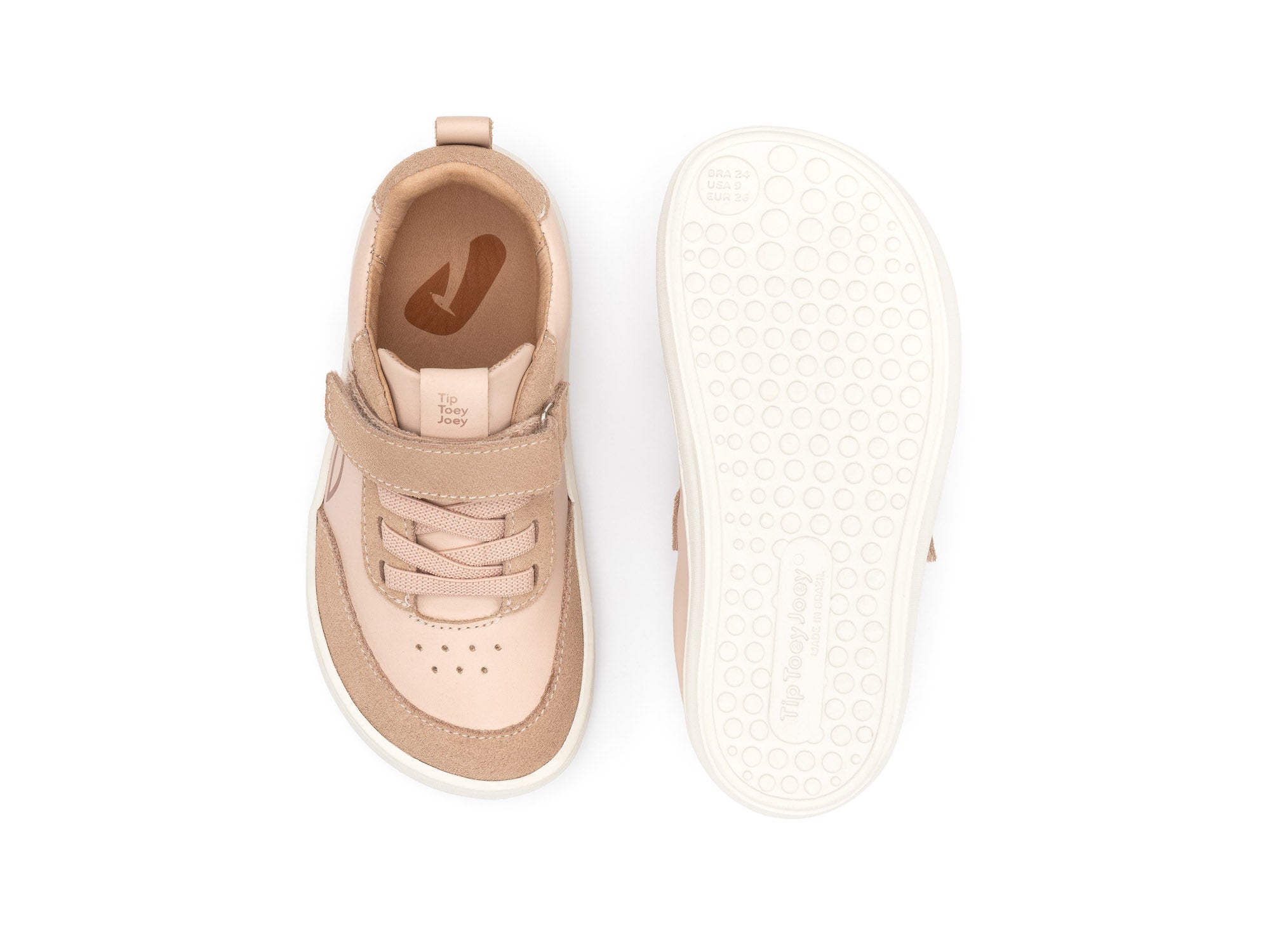 Zapatillas Tip Toey Joey para niños - Outline Papaya Cream & Rose Smoke Suede