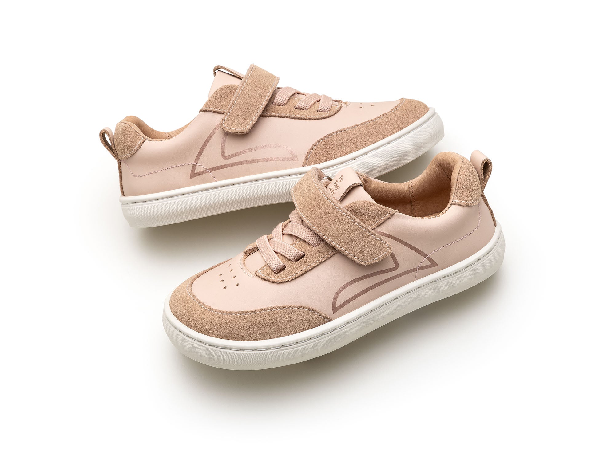 Zapatillas Tip Toey Joey para niños - Outline Papaya Cream & Rose Smoke Suede