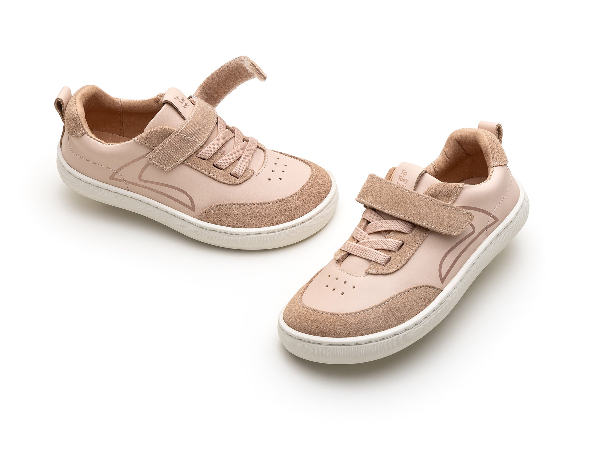 Zapatillas Tip Toey Joey para niños - Outline Papaya Cream & Rose Smoke Suede