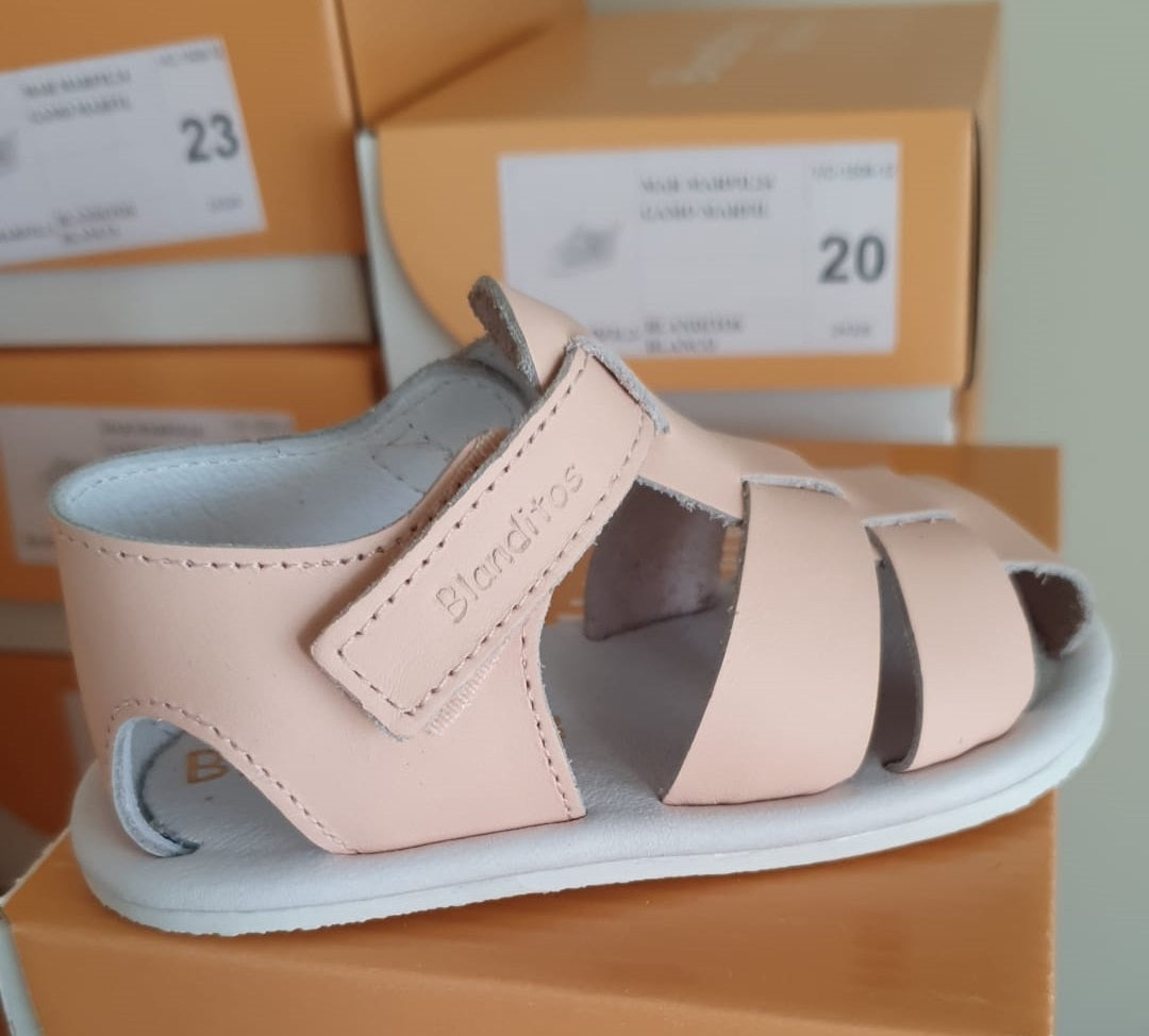 Sandalias que respetan los pies de los niños - Blanditos Cielo Rosa Baby