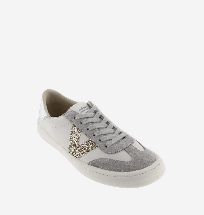 Zapatillas descalzas para adultos de piel y ante - Victoria Olmo Gris (Brillante)