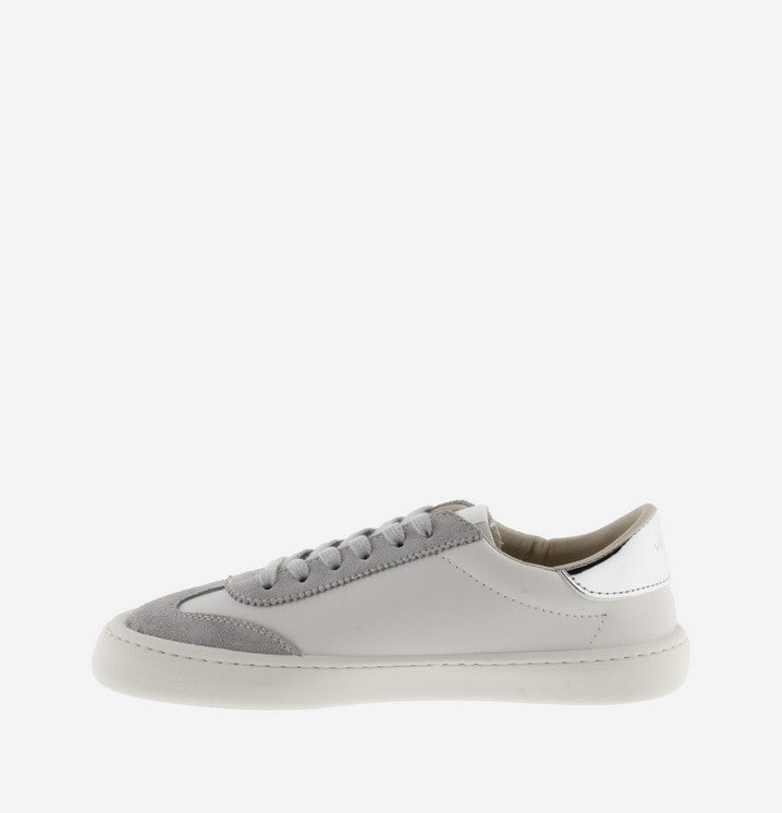 Zapatillas descalzas para adultos de piel y ante - Victoria Olmo Gris (Brillante)