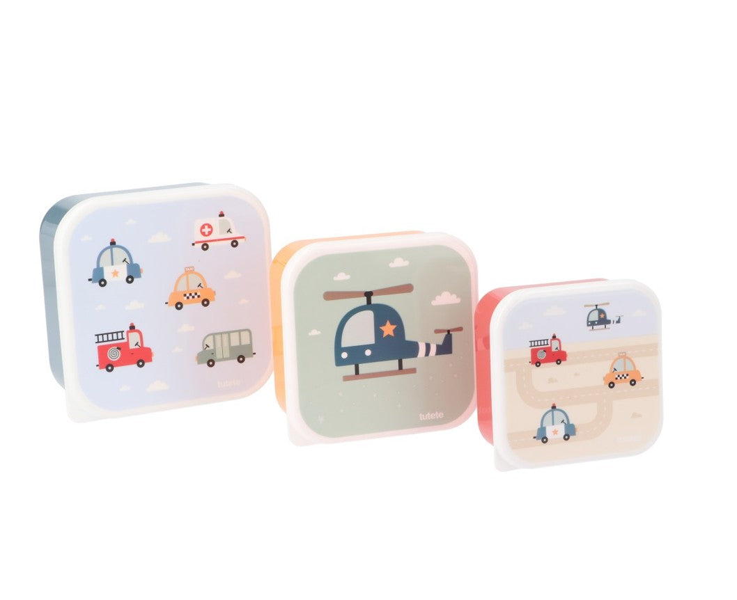 Juego de 3 cajas de comida de City Cars