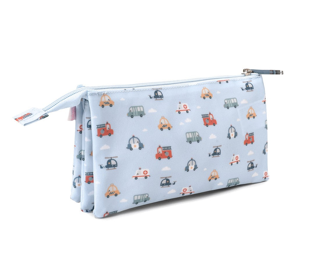 Estuche para lápices de 3 compartimentos City Cars