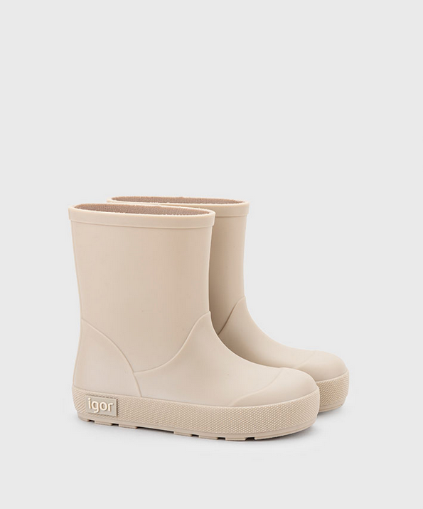 Botas impermeables que respetan los pies de los niños - Igor Yogi Beige