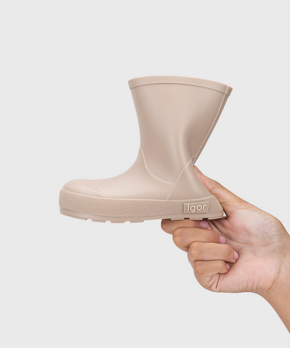 Botas impermeables que respetan los pies de los niños - Igor Yogi Beige