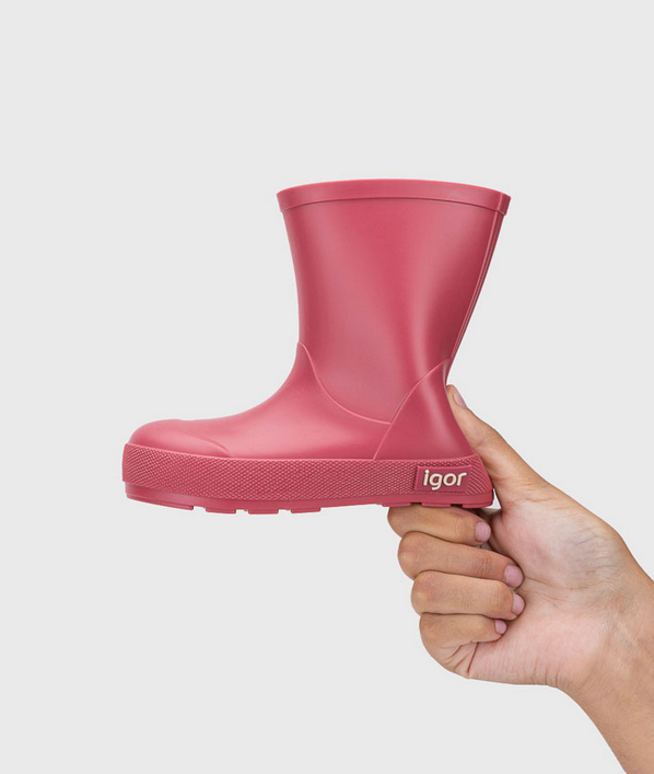 Botas impermeables que respetan los pies de los niños - Igor Yogi Frambuesa