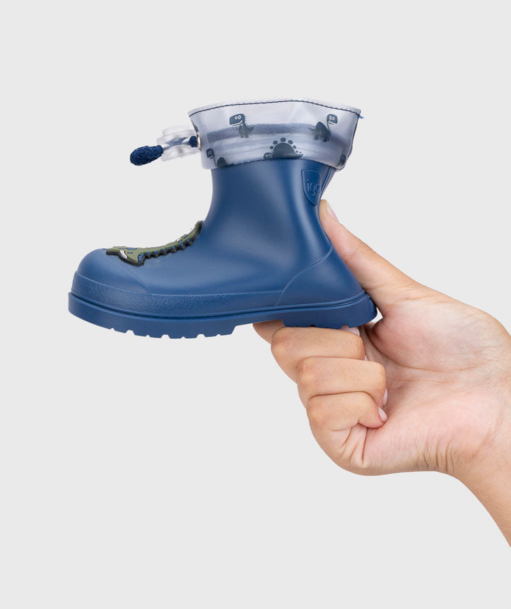 Botas impermeables que respetan los pies de los niños - Igor Mendi Dino Jeans