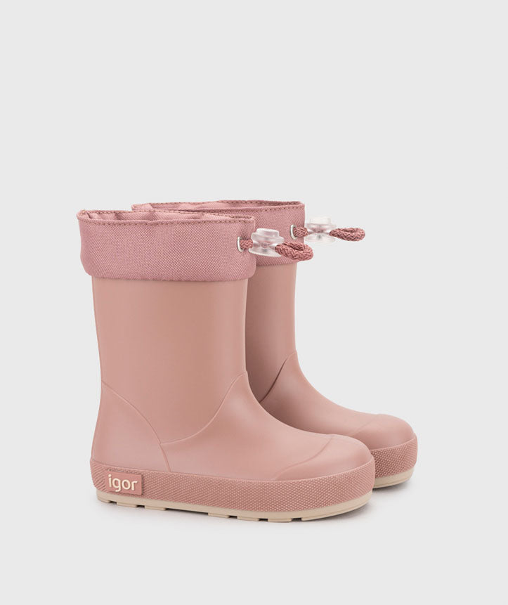 Botas impermeables que respetan los pies de los niños - Igor Yogi DK Cuello Rosa