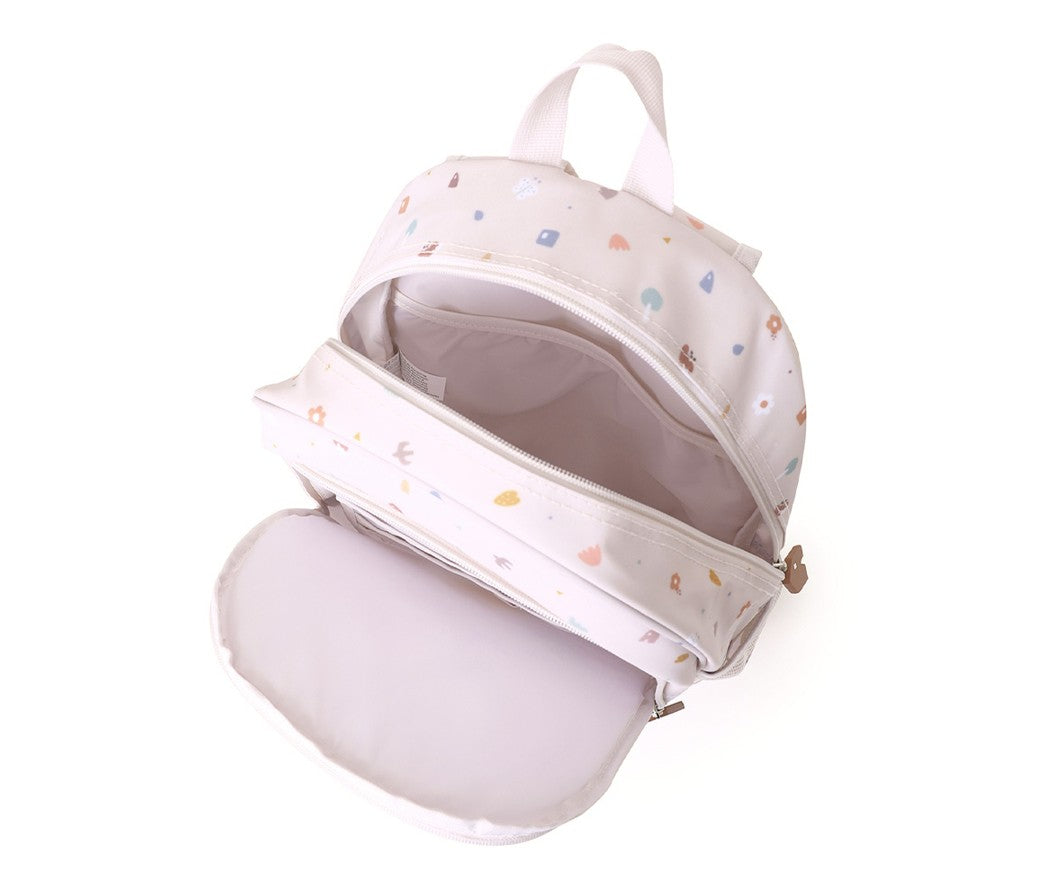 Mochila mediana con llavero geométrico de naturaleza