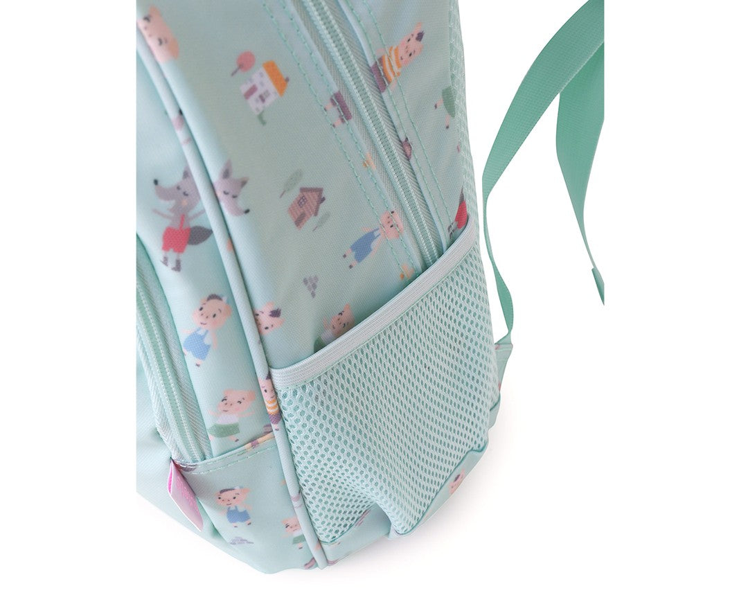 Mochila mediana con llavero de Los Tres Cerditos