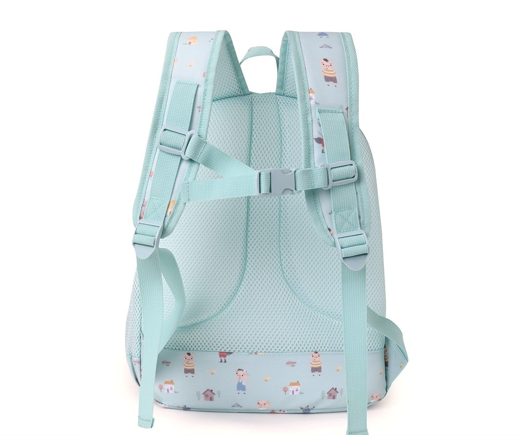 Mochila mediana con llavero de Los Tres Cerditos