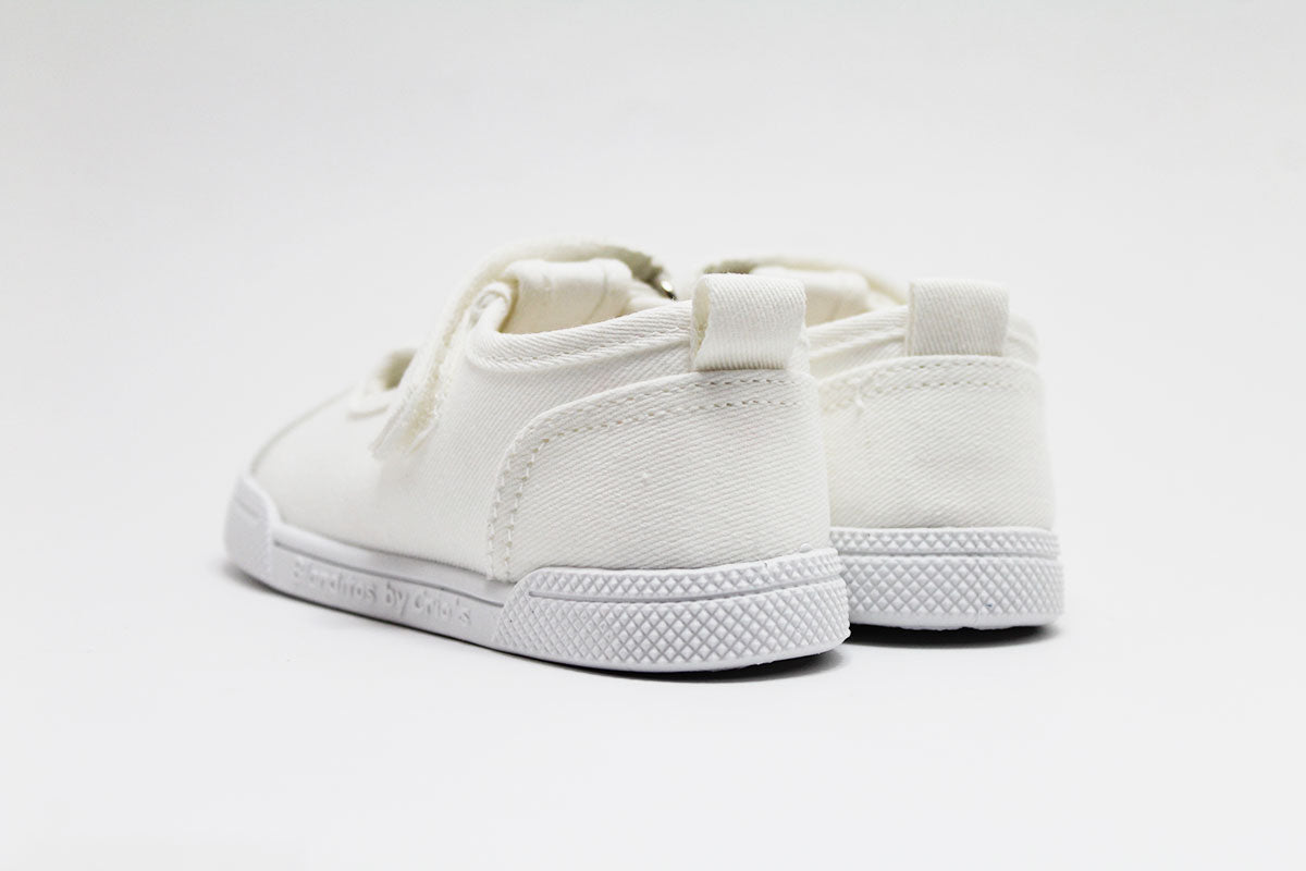 Zapatillas de lona que respetan los pies de los niños - Blanditos Pomelo Blanco