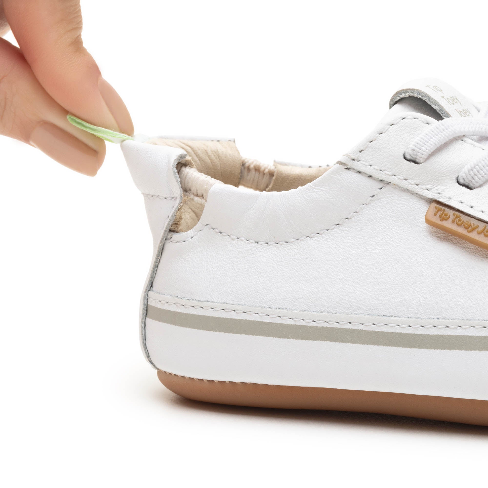 Zapatillas Tip Toey Joey para niños, cómodas para los pies, en blanco divertido