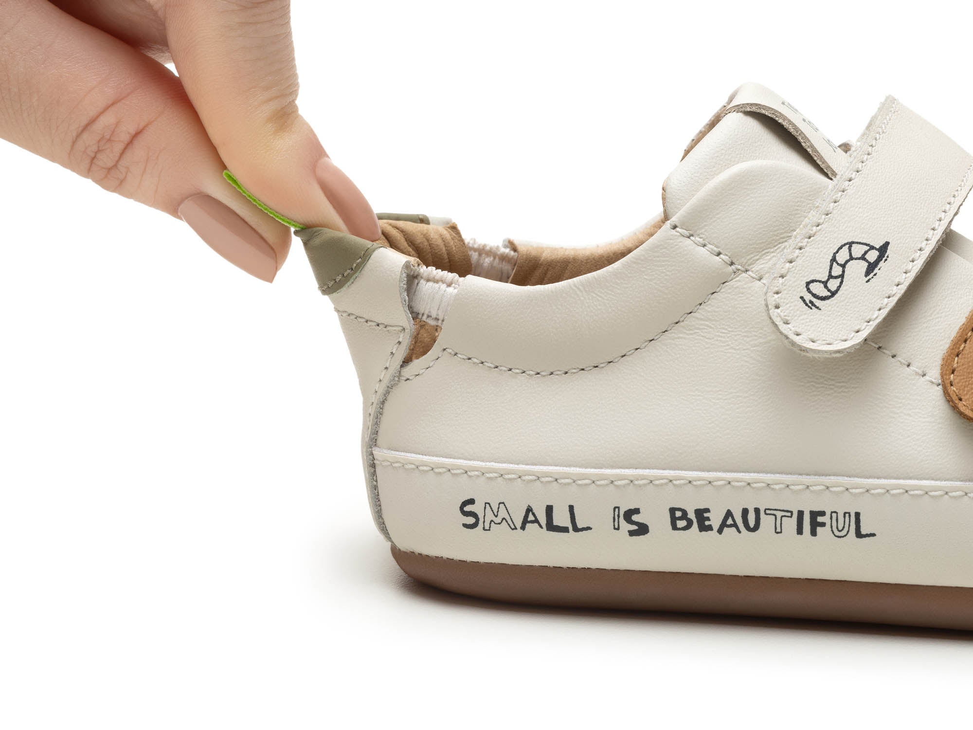 Zapatillas Tip Toey Joey para niños, aptas para los pies - Bossy Worm Tapioca & Hay Slate Blue