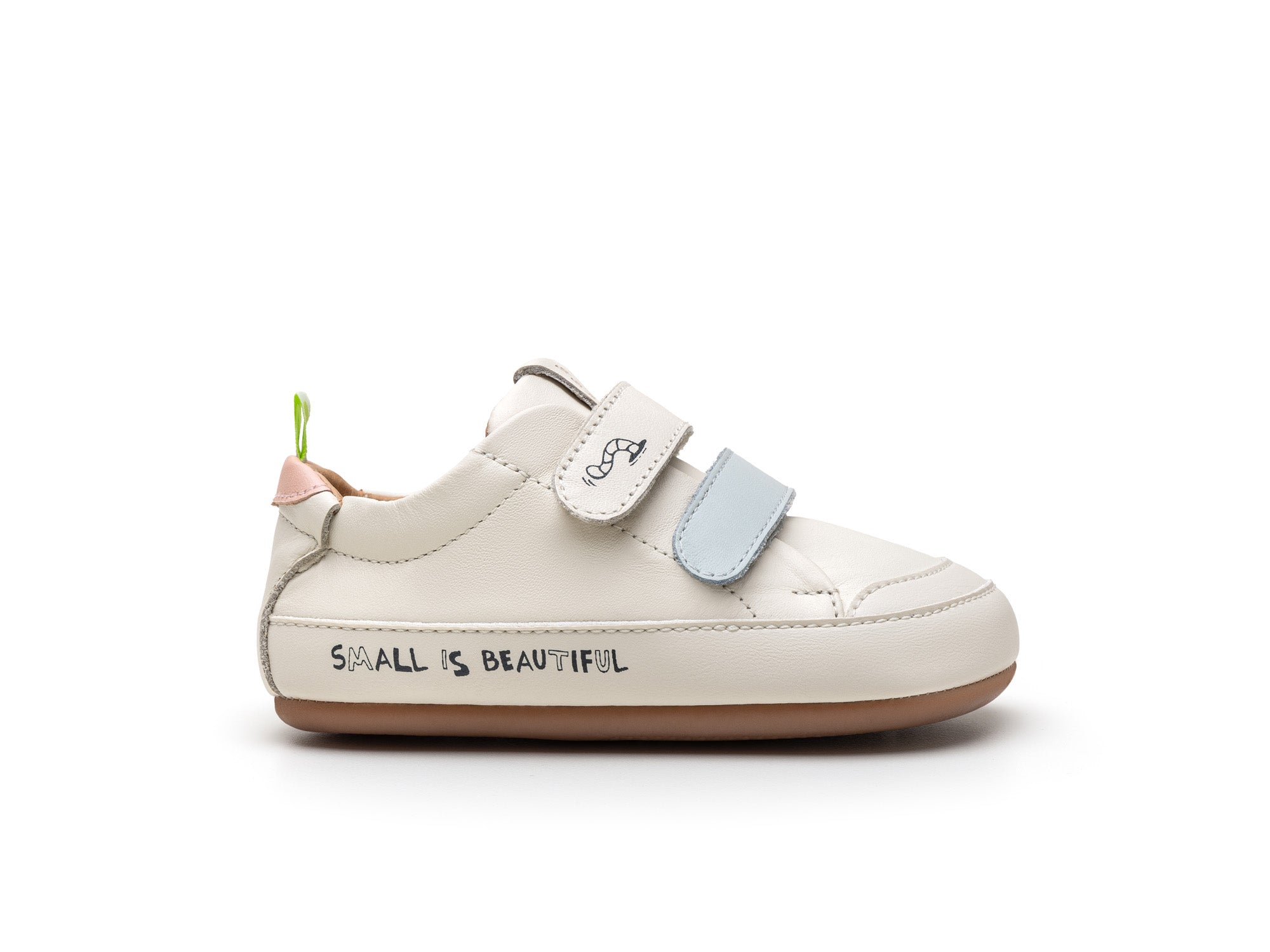 Zapatillas Tip Toey Joey para niños, aptas para los pies - Bossy Worm Tapioca y Wan Bleu Papaya Cream