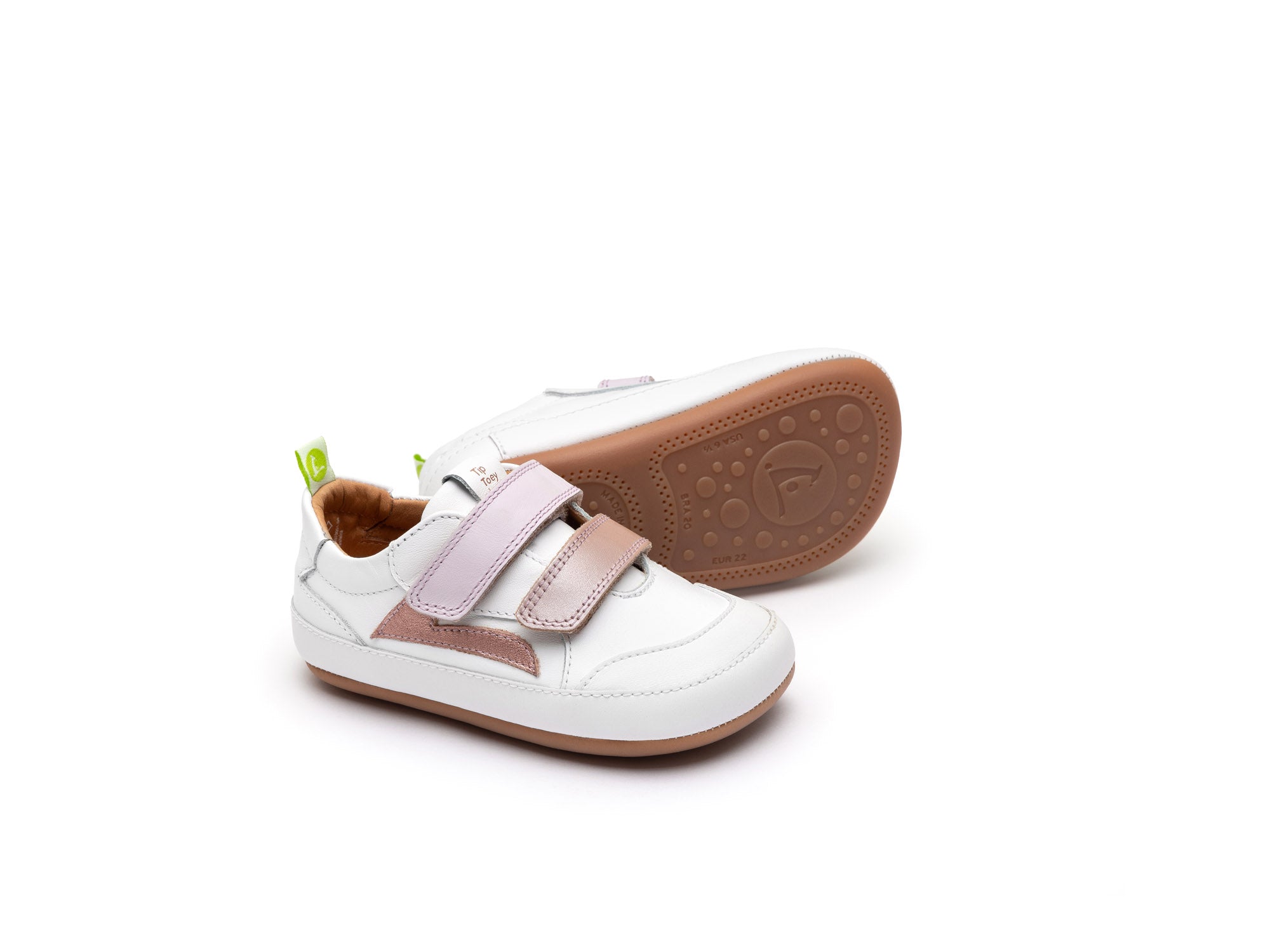Zapatillas Tip Toey Joey para niños - Landy White & Pink Dream PINK Rose Gold