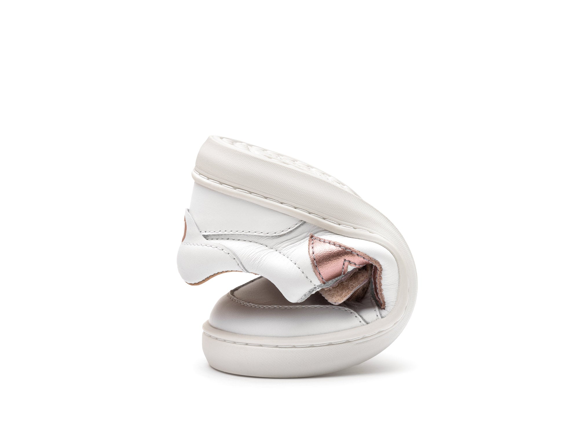 Zapatillas Tip Toey Joey para niños - Landy White & Pink Dream Rose Gold