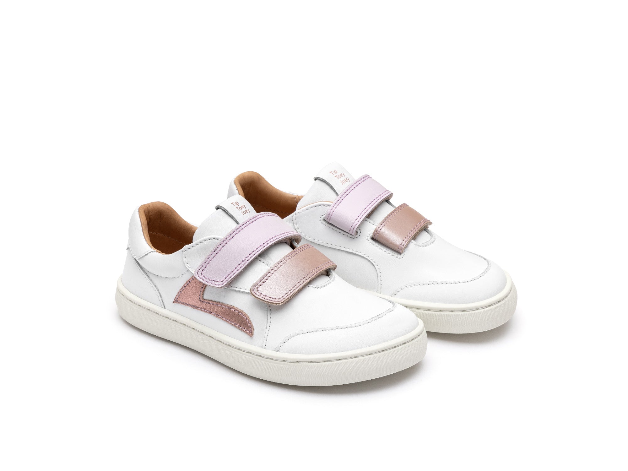 Zapatillas Tip Toey Joey para niños - Landy White & Pink Dream Rose Gold