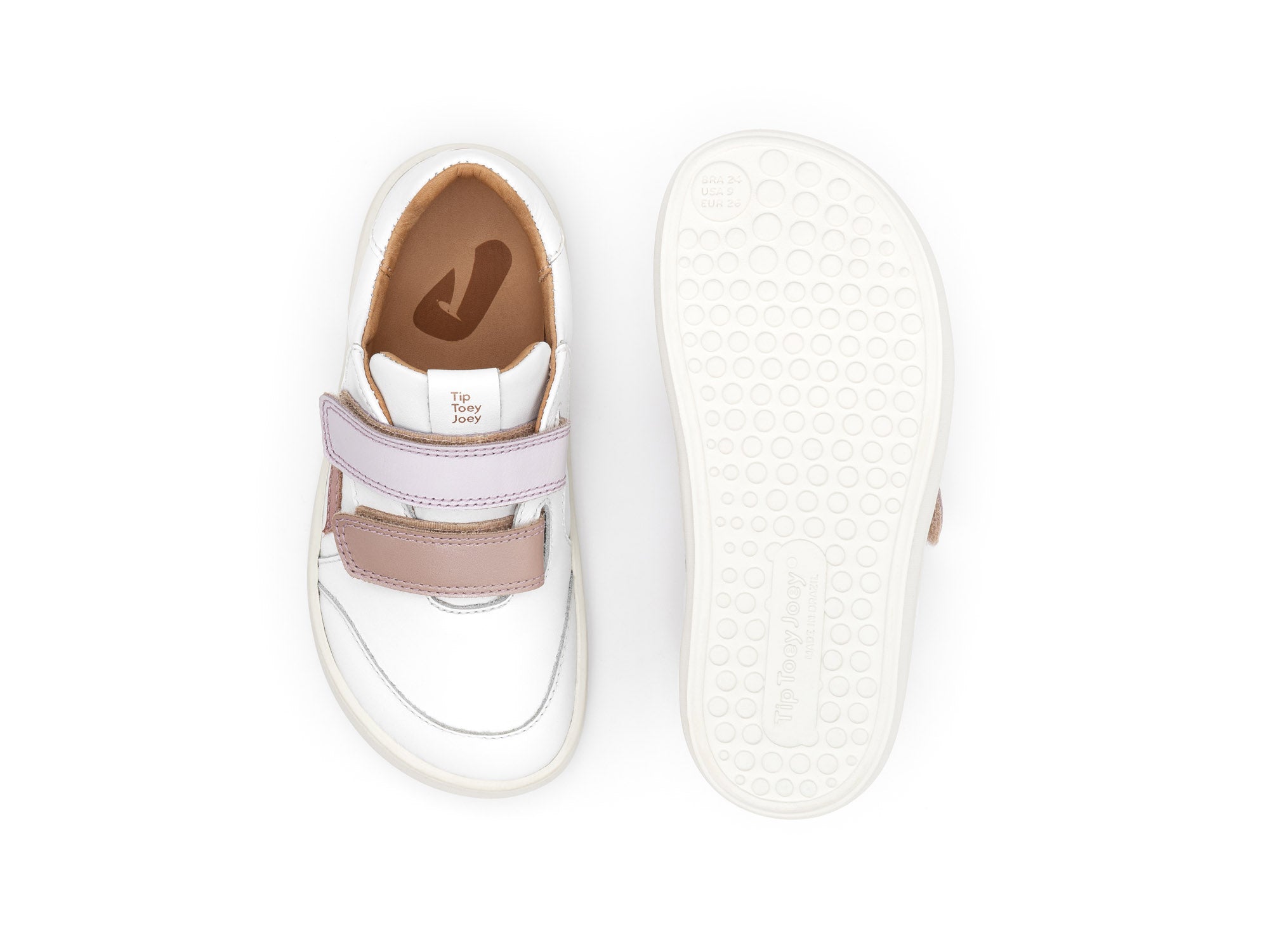 Zapatillas Tip Toey Joey para niños - Landy White & Pink Dream Rose Gold