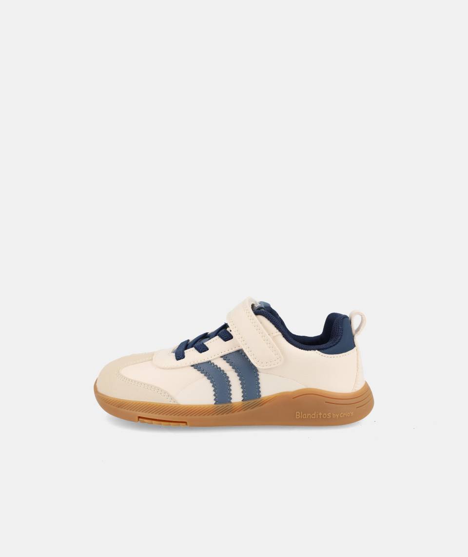Zapatillas deportivas que respetan los pies de los niños - Blanditos Ares Vegan Beige