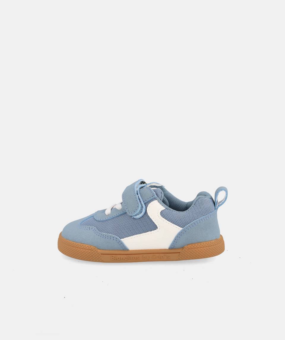 Zapatillas deportivas que respetan los pies de los niños - Blanditos Flash Vegan Blue