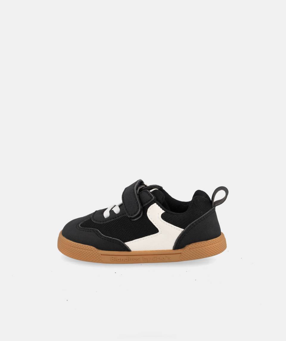 Zapatillas deportivas que respetan los pies de los niños - Blanditos Flash Vegan Black