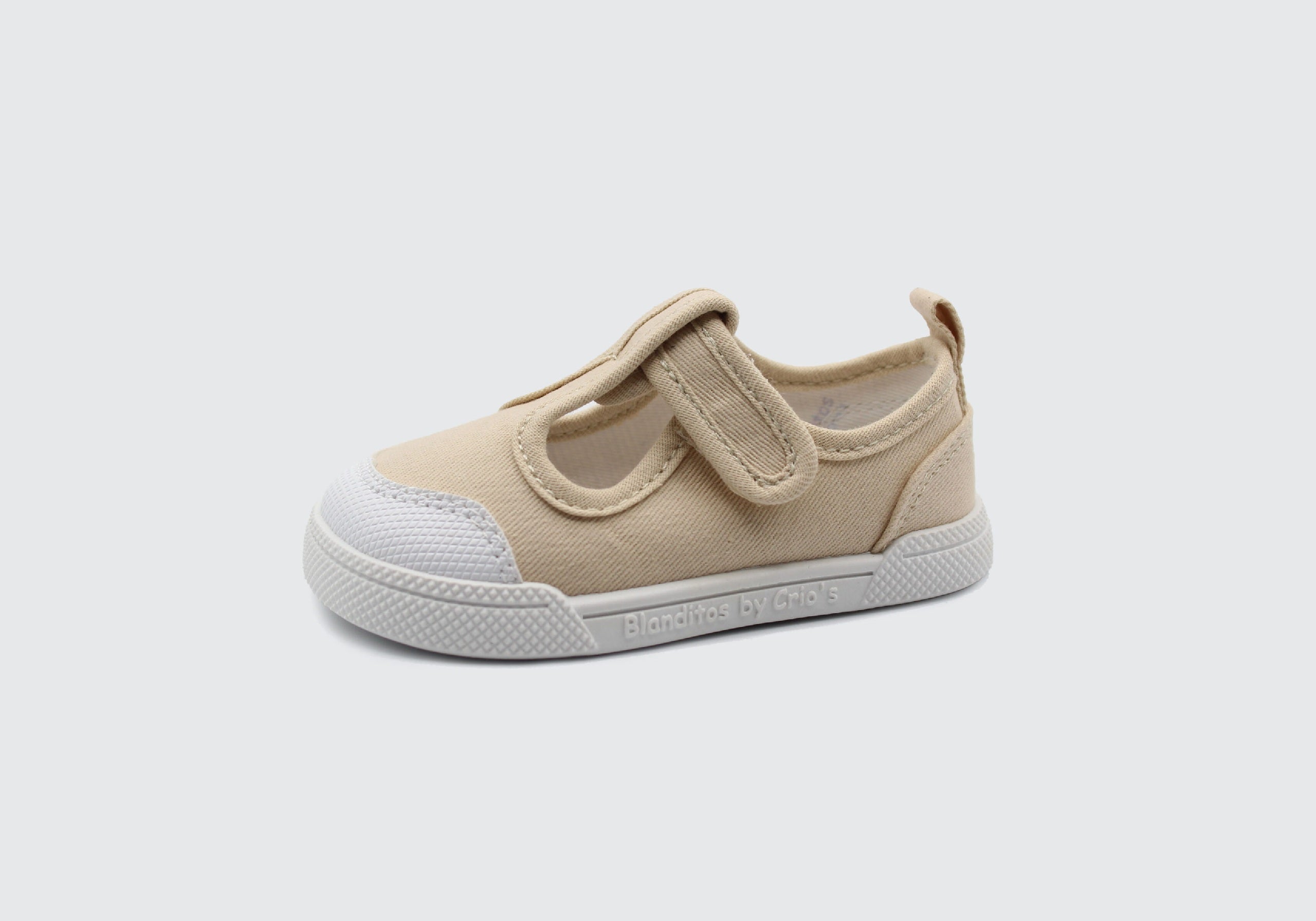 Zapatillas de lona que respetan los pies de los niños - Blanditos Guinda Beige