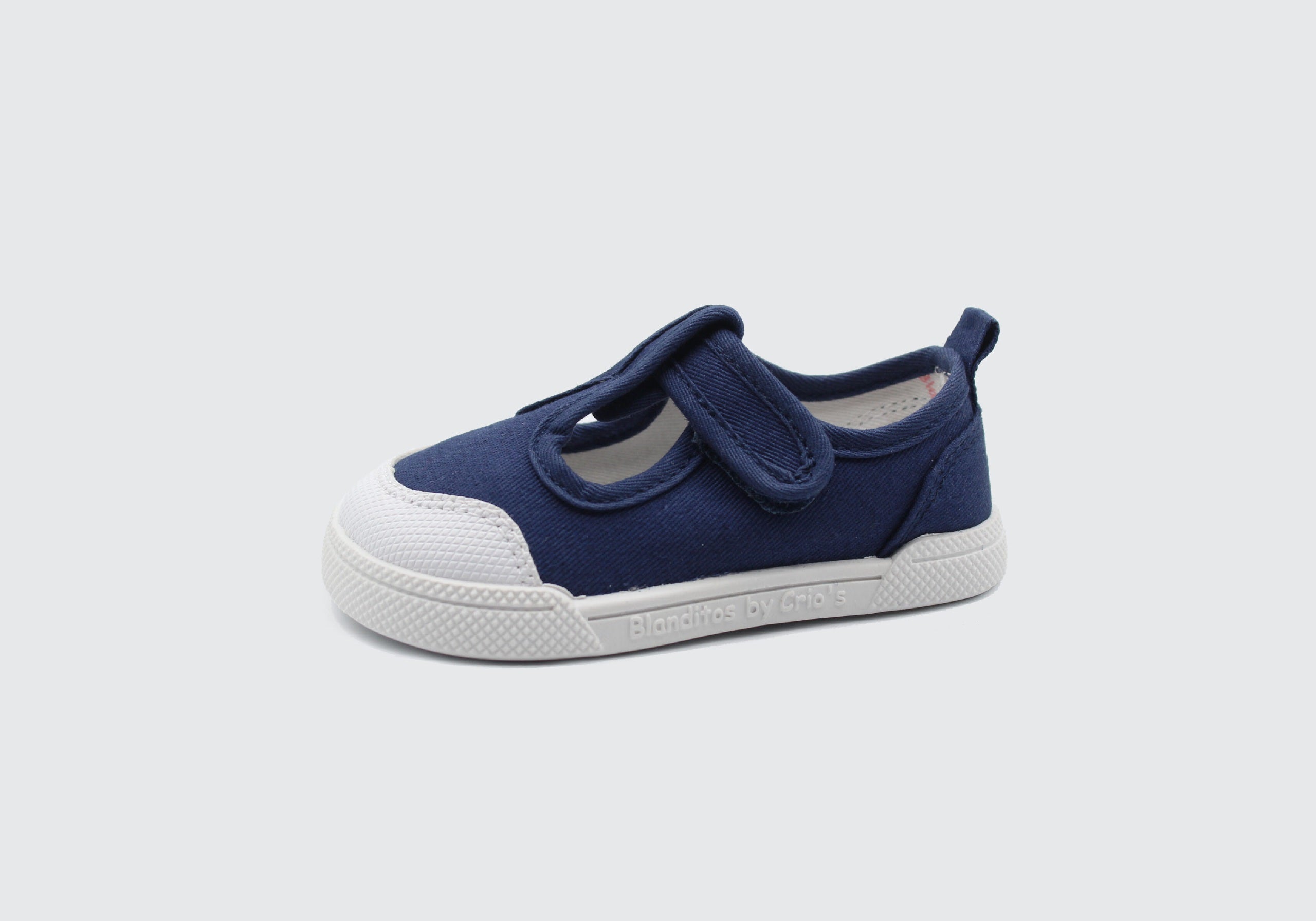Zapatillas de lona que respetan los pies de los niños - Blanditos Guinda Navy