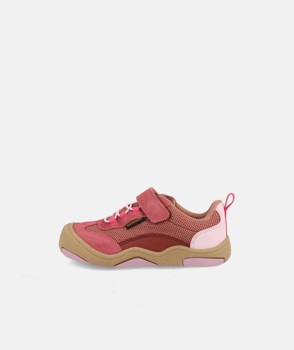 Zapatillas veganas impermeables que respetan los pies de los niños - Blanditos Apolo Rosa