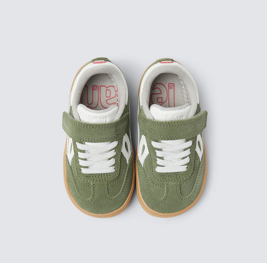 Zapatillas cómodas para los pies de los niños - Lejan One Kaki