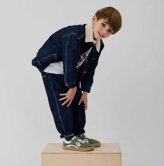 Zapatillas cómodas para los pies de los niños - Lejan One Kaki