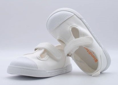 Zapatillas de lona que respetan los pies de los niños - Blanditos Pomelo Blanco