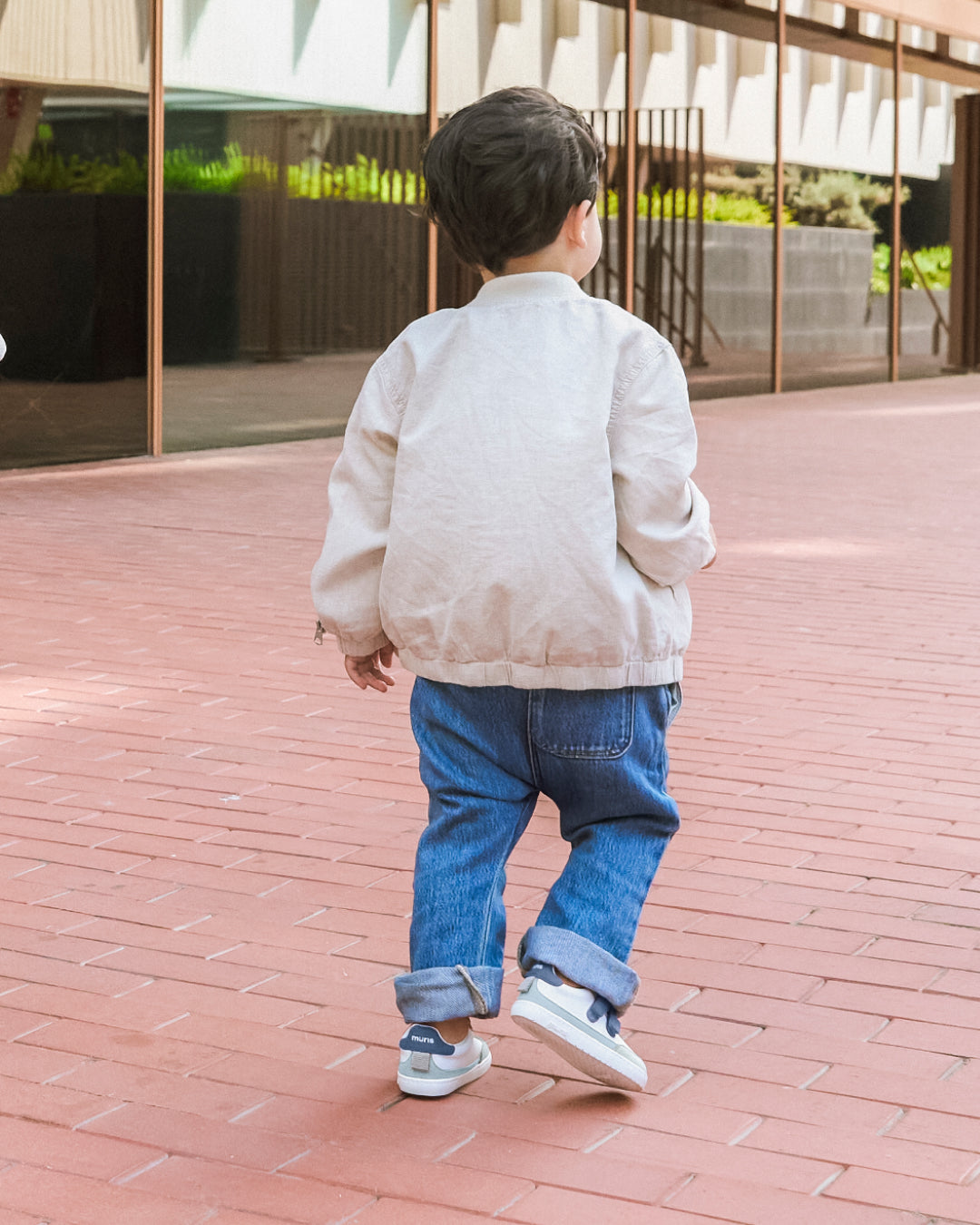 Zapatillas descalzas para niños - Muris Petra Mini Denim Blue