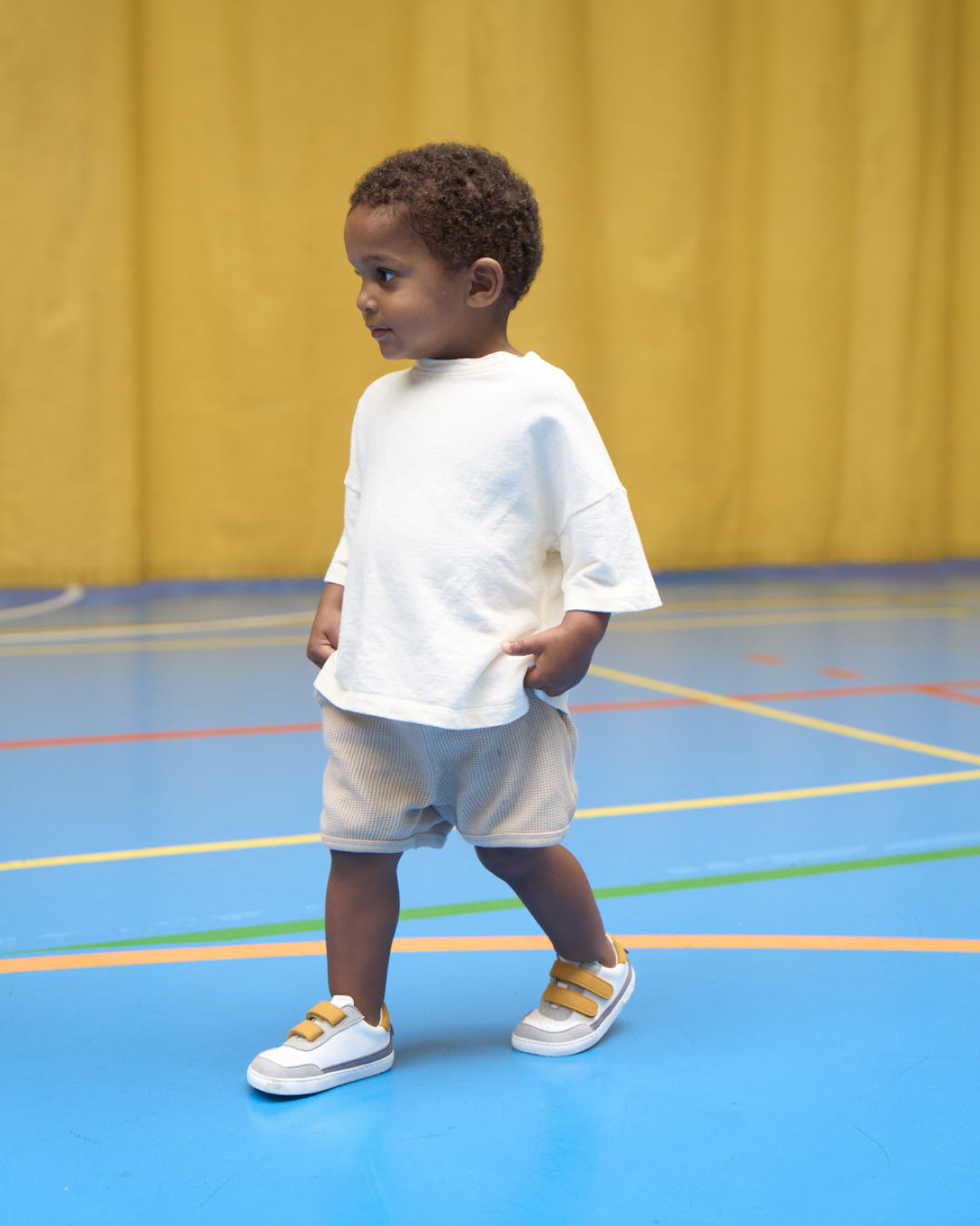 Zapatillas deportivas para niños Barefoot - Muris Petra Junior Mostaza