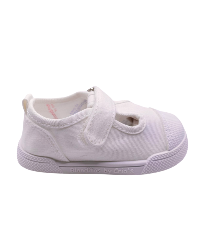 Zapatillas de lona que respetan los pies de los niños - Blanditos Pomelo Blanco