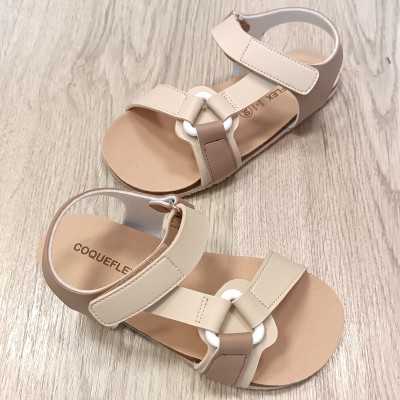 Sandalias que respetan los pies de los niños - Coqueflex Beige